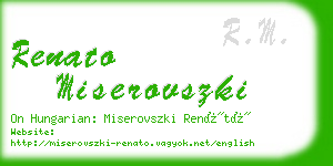 renato miserovszki business card